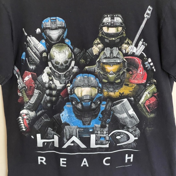 Halo Reach 2010 Group Soldier Graphic Black Video Game T Shirt Adult Medium - Picture 4 of 9